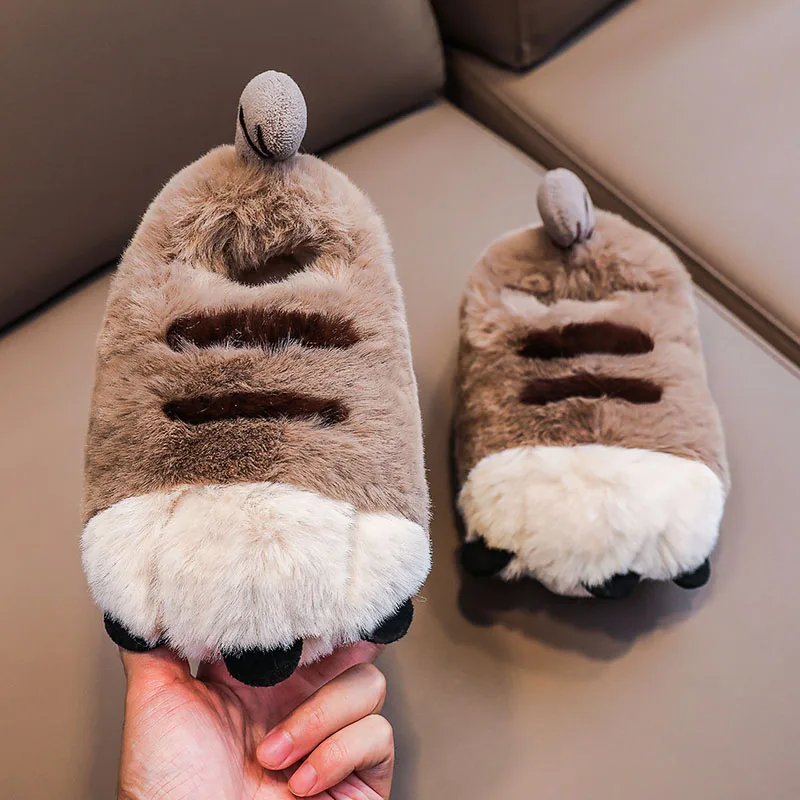 

Cartoon Children's Cotton Slippers Indoor Non-slip Soft Bottom Warm Cotton Shoes Kids Home Shoes Slippers