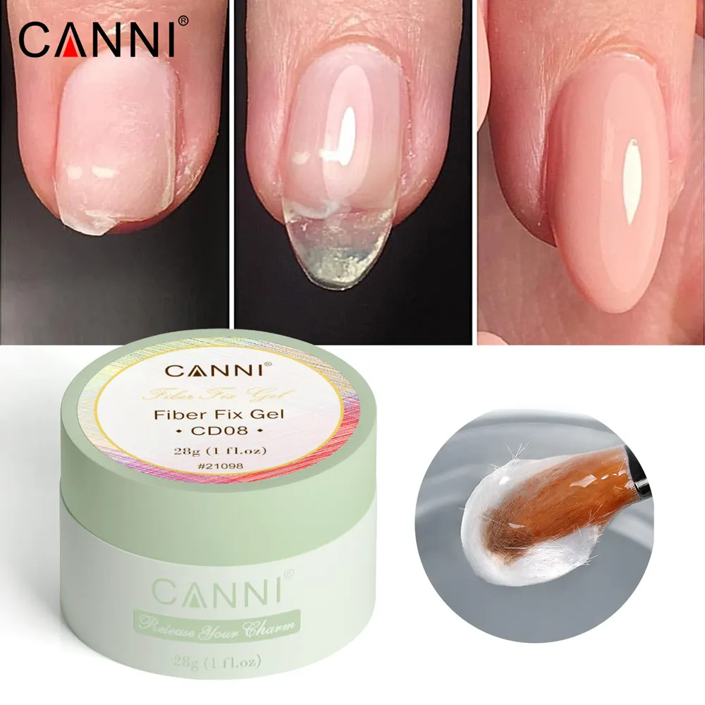 Venalisa Canni Fiber Gel 28 g Fiber Glass Fix Builder Nagelgelpoliermittel, Reparatur gebrochener Nägel, semi-permanentes UV-Konstruktionsgel