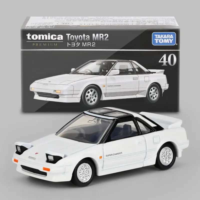 Takara Tomy Tomica Premium 40 Toyota MR2 Classic Sport Car Diecast Metal Mini Vehicle Simulation Toy Birthday Present For Kids view 5