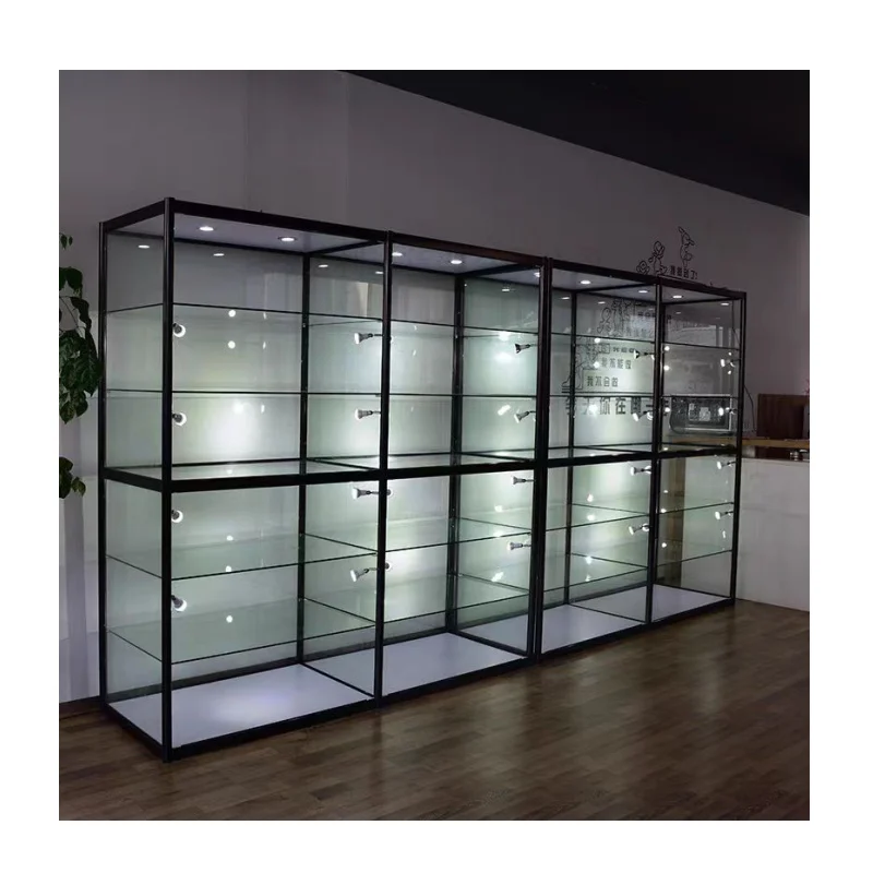 custom.Commercial Vitrine Display Cabinet Retail Store Boutique Display Show Glass Showcases for Smoke Shop Display