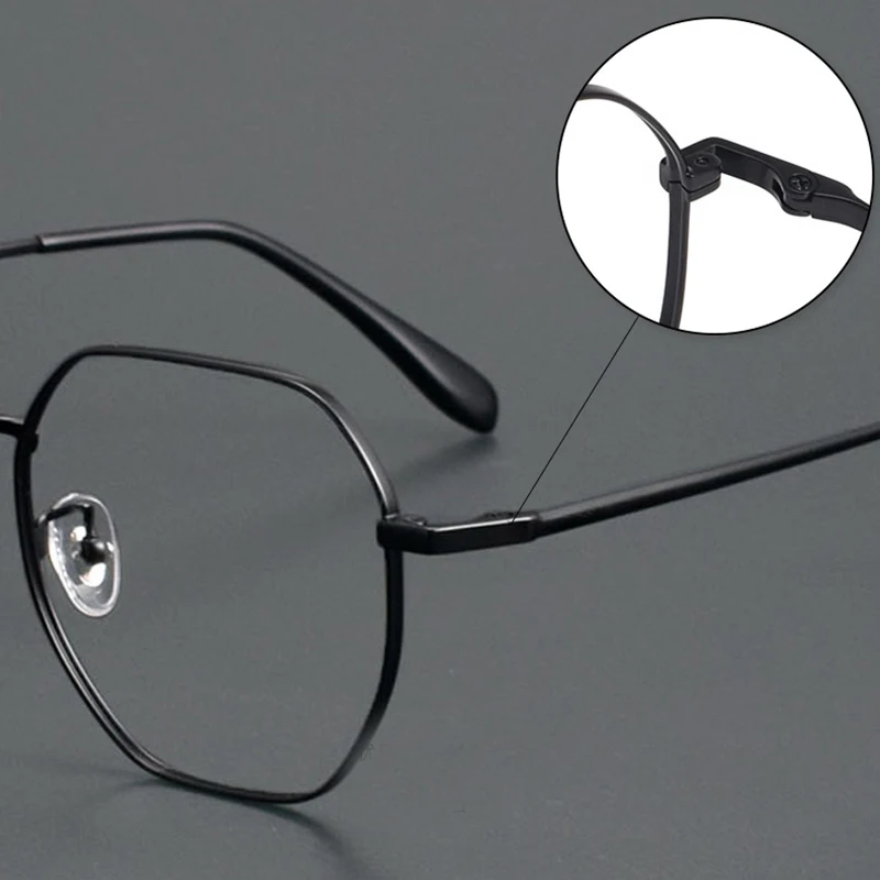 2024 New Y6030 Pure Titanium Polygon Eyeglass Frame Men And Women High Quality Fashion Designer Individuation Retro Glasses