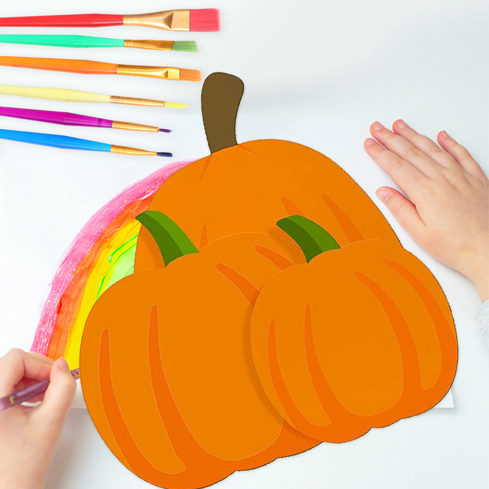 

6pcs Unfinished Wood Pumpkin Cutouts Blank Wooden Signs Craft Decor For Kids Diy Painting Hanging Fall Thanksgiving Decorations