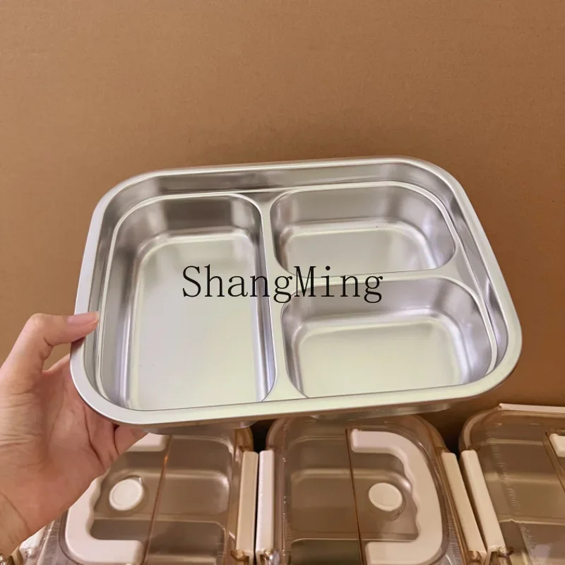 

CLL stainless steel thermal insulation lunch box microwave oven heating large capacity bento box with rice compartment