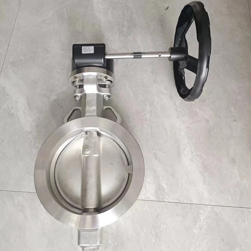 Manual double eccentric butterfly valve American standard stainless steel high-performance hard seal clamp