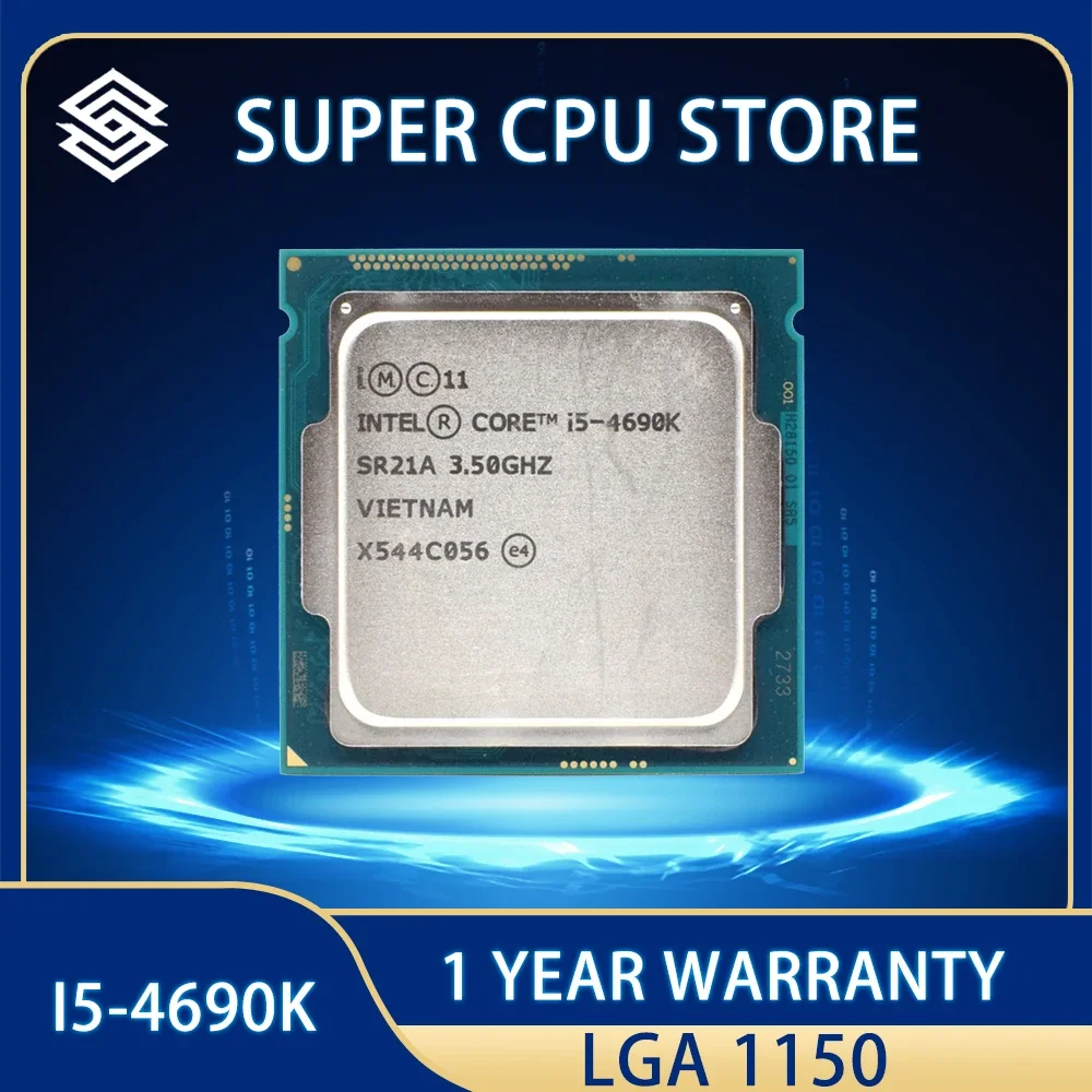 

Intel Core i5 4690K 3.5GHz 6MB Quad-Core CPU Processor I5-4690K SR21A Socket LGA 1150