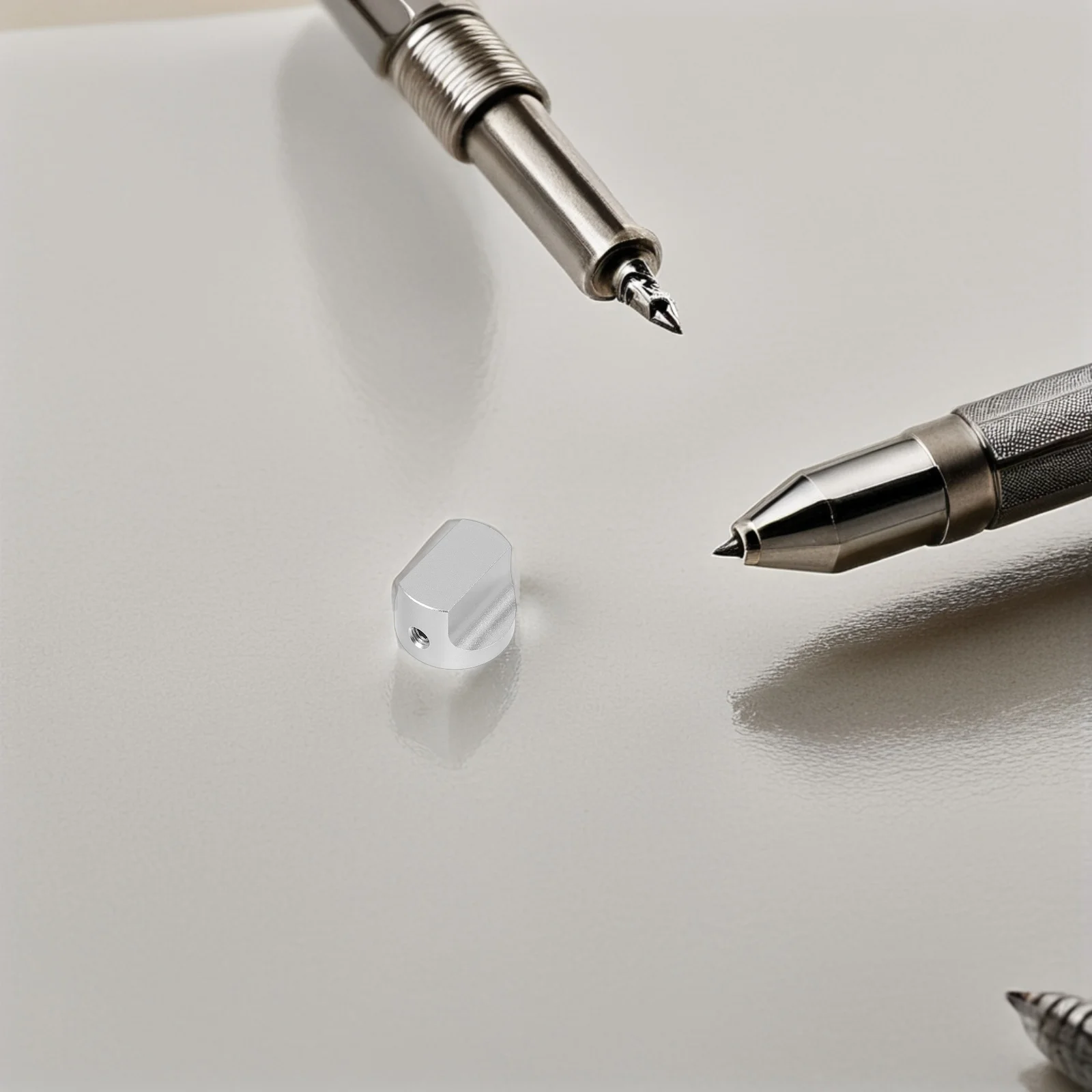 

Potentiometer Knob High-Grade Aluminum Alloy Brushed Silver 20x15mm Volume Control for Electric Guitar Audio Amplifier Tube Amps