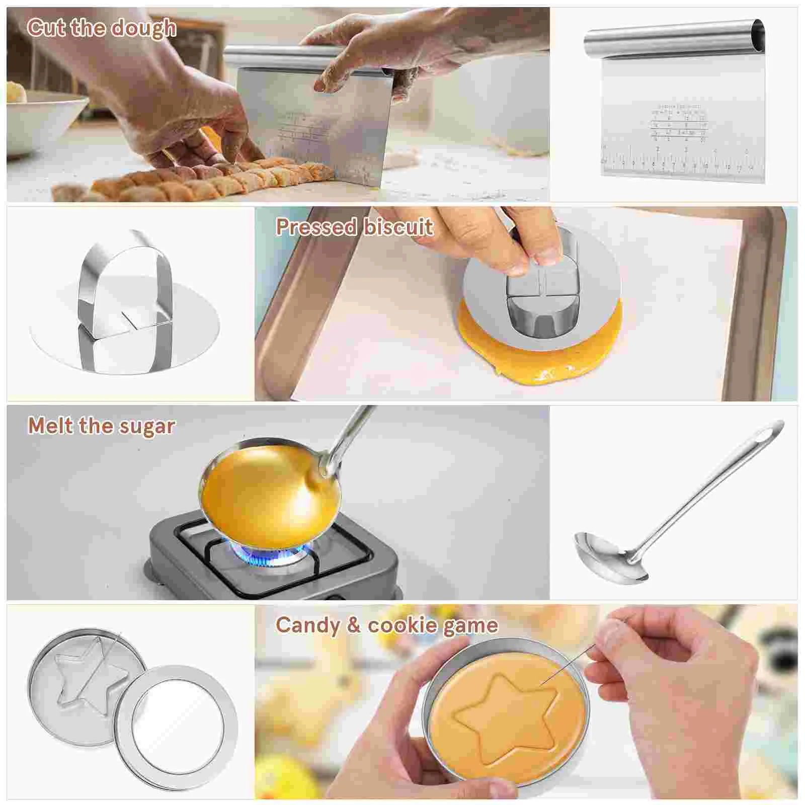 Umbrella Shape Biscuits Cutters Sugar Cookie Mold DIY Silver Stainless Steel Press