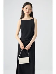 ZIQIAO French Style Strappy Dress For Women 2024 Summer New Design Elegant Classic A-line Mid-length Skirt For Female 24ZQ92416