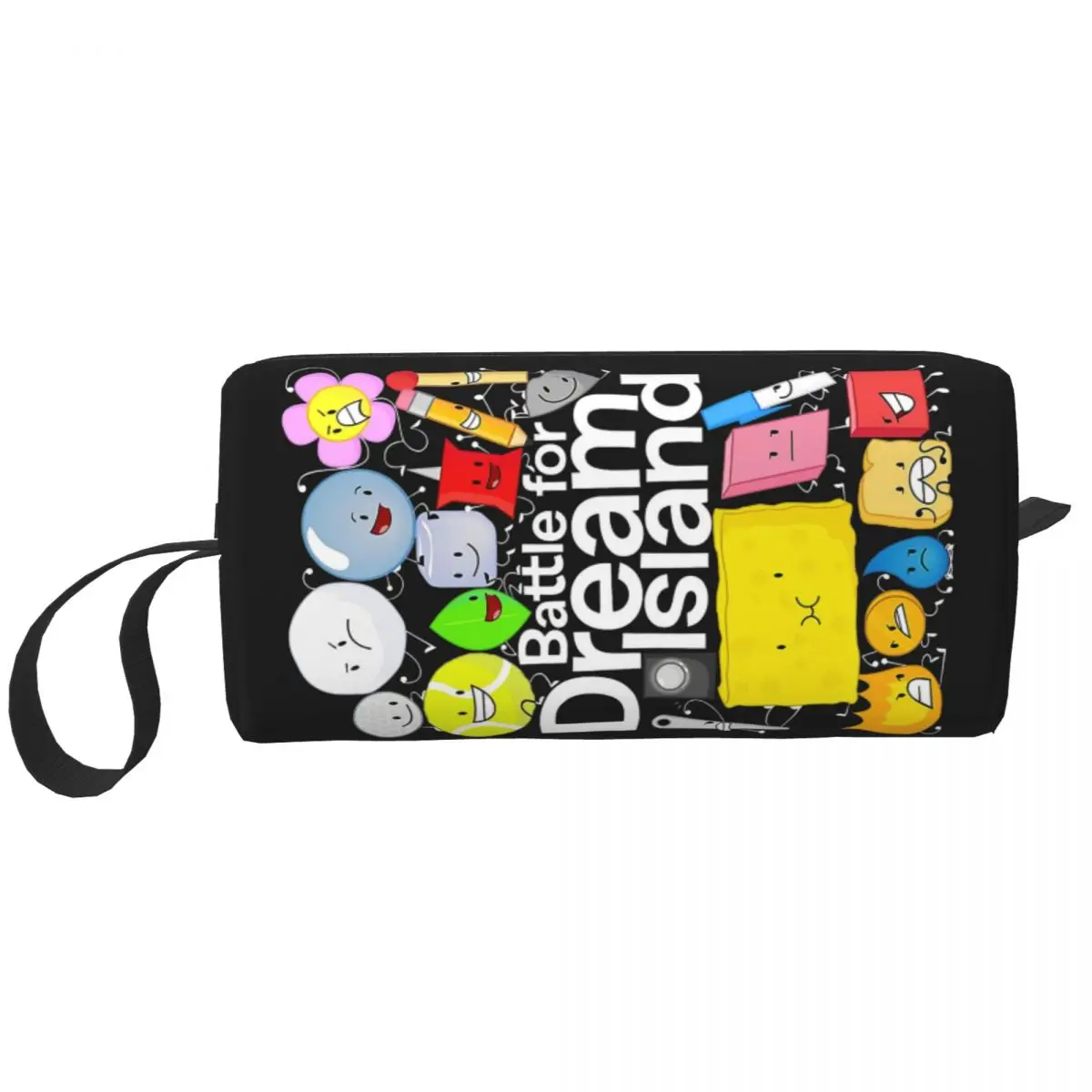 

BFDI Poster Makeup Bag Cosmetic Organizer Storage Dopp Kit Toiletry Cosmetic Bag for Women Beauty Travel Pencil Case