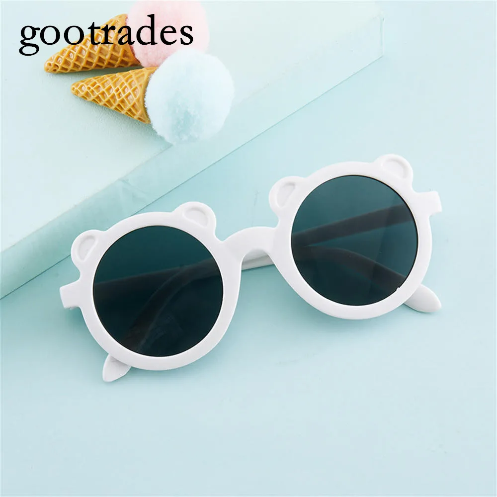 

Summer Foldable Cartoon Bear Round Children Sunglasses Cute Baby Girls Boys Classic Kids Sun Glasses UV400 Protection Eyewear