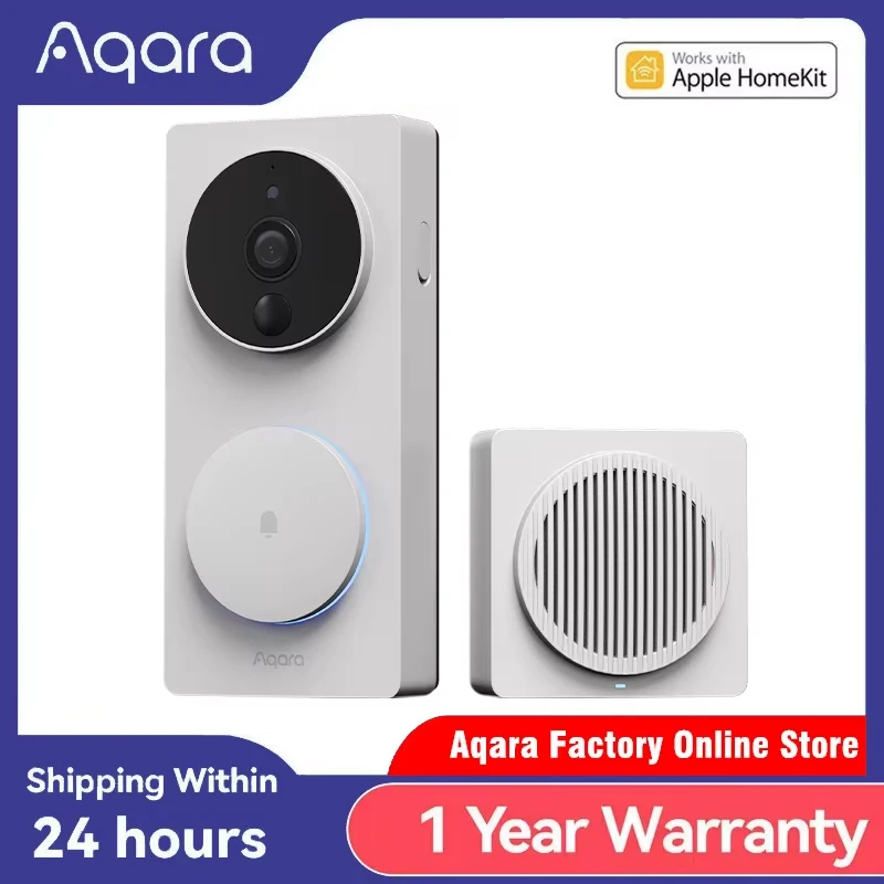 

Aqara Smart Video Doorbell G4 1080P HD Pixels Visual Door Bell Smart Home Remote Control Electronic Cat Eye For Homekit App