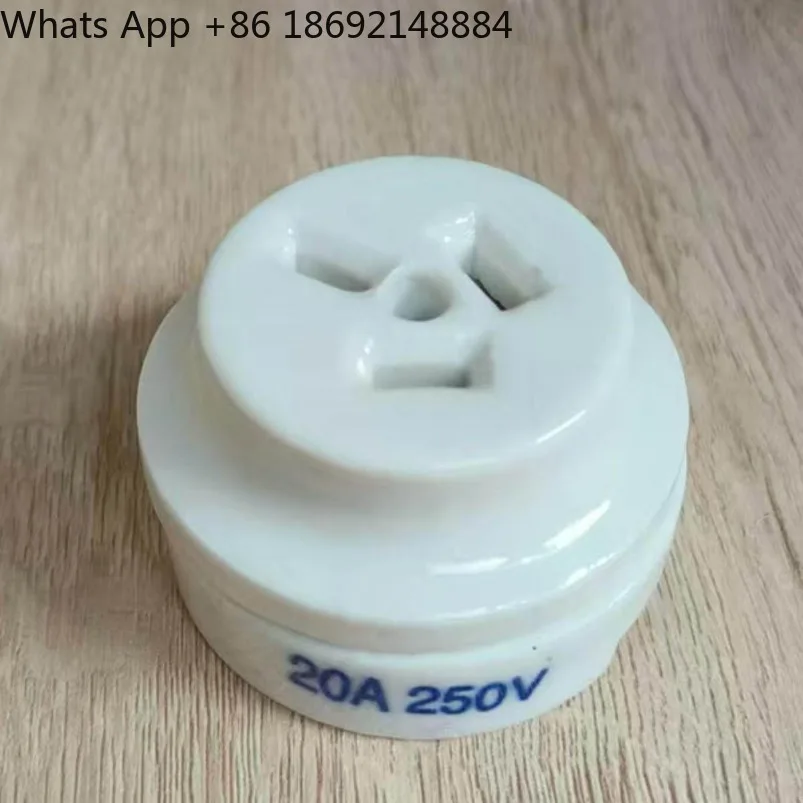White pure ceramic brass surface socket WJR1320B 20A250V3P spot