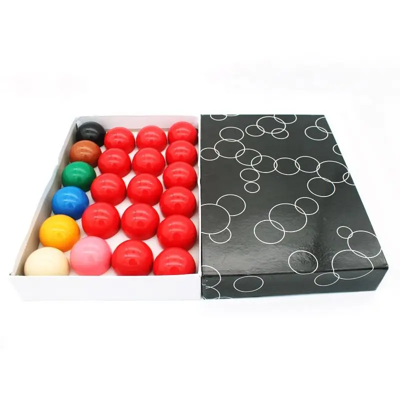 

High Quality Black Box 22Pcs/Set Snooker Ball 50.8/52.5mm Diameter Standard Size Resin Cue Ball for Sale