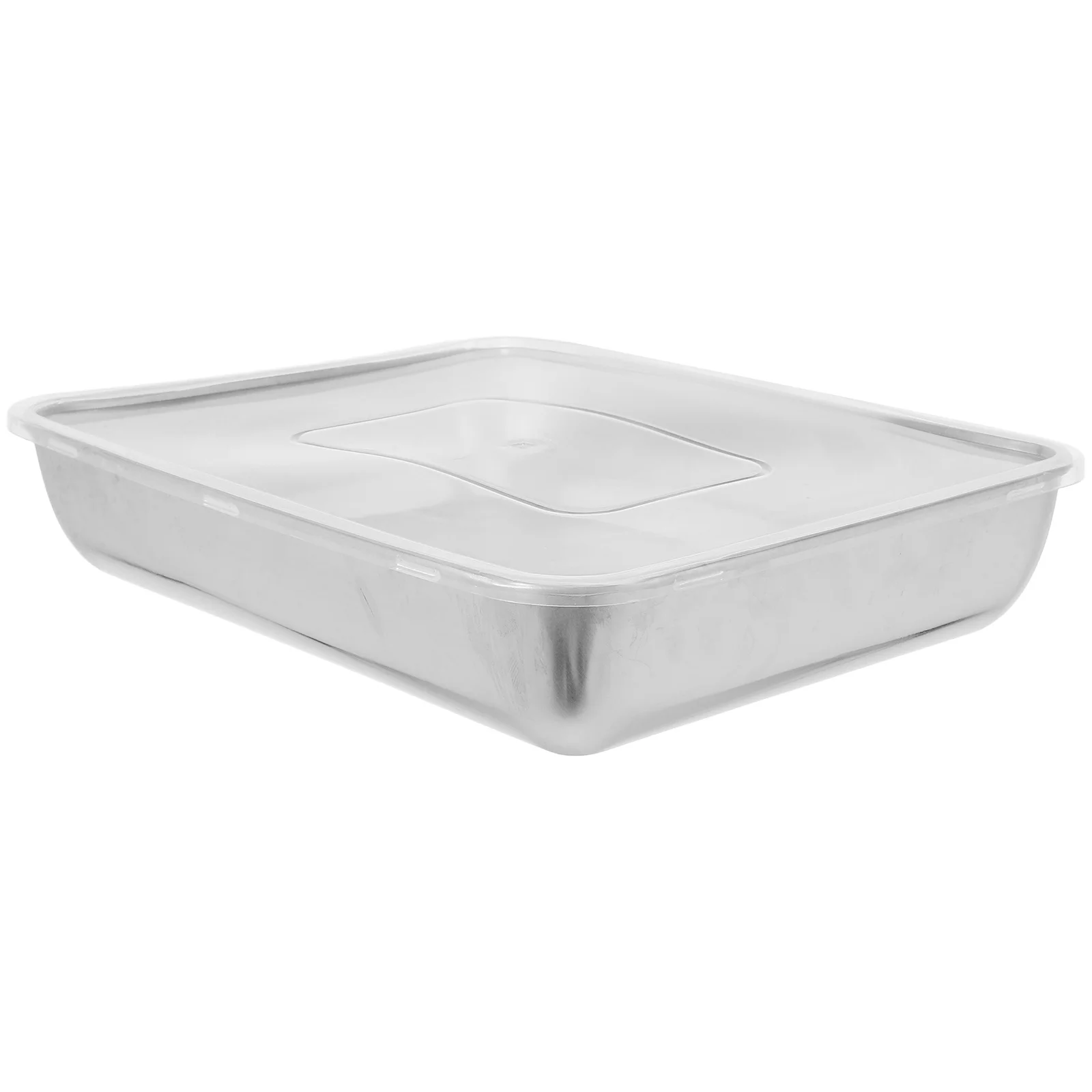 

Stainless Steel Rectangle Baking Pan Oven Tray Bread Baking Large Capacity Easy Clean Versatile Use Home Kitchen Plate
