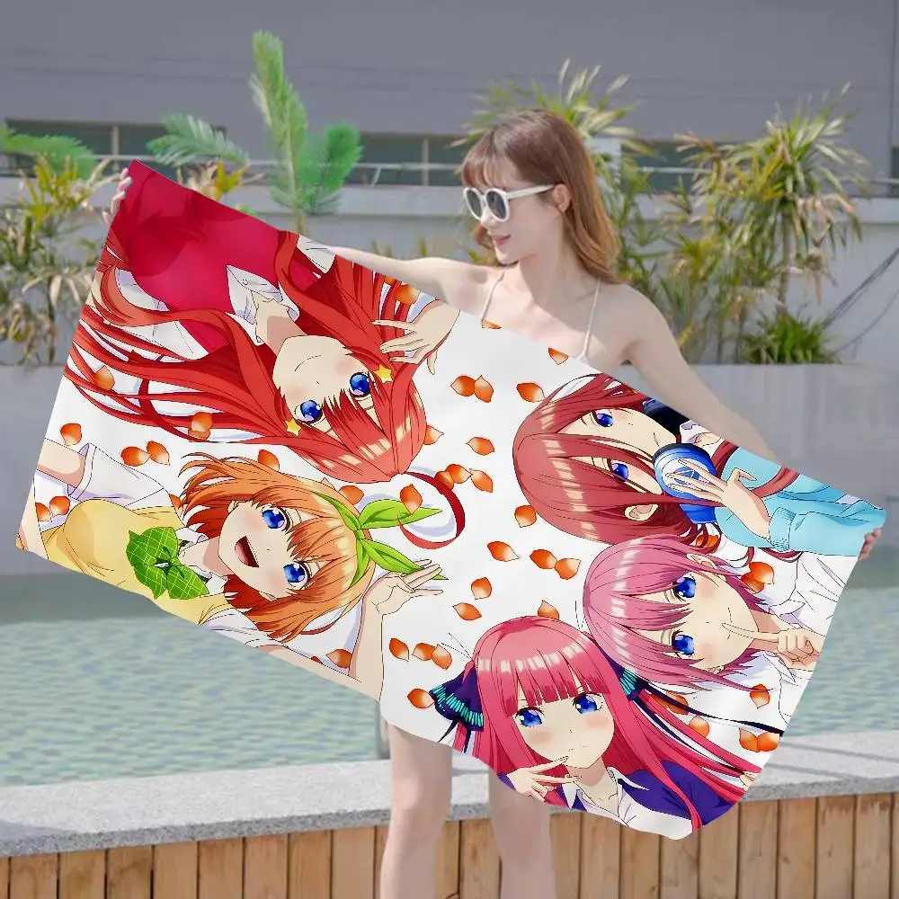 Anime The Q-Quintessential Q-Quintuplets Anime Beach Swimming Absorbent Washcloth Children's Gifts for Kids Travel Camping Gym