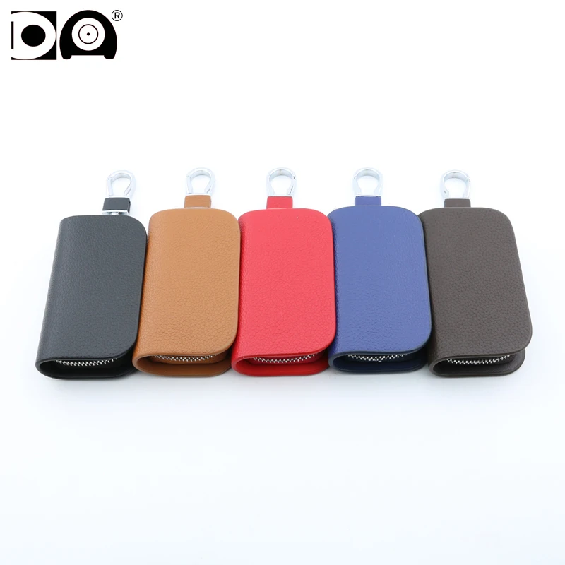 5 Colors Universal Car Key Wallet Case Bag Holder Litchi Pattern Suitable for Most of Car Models Keys