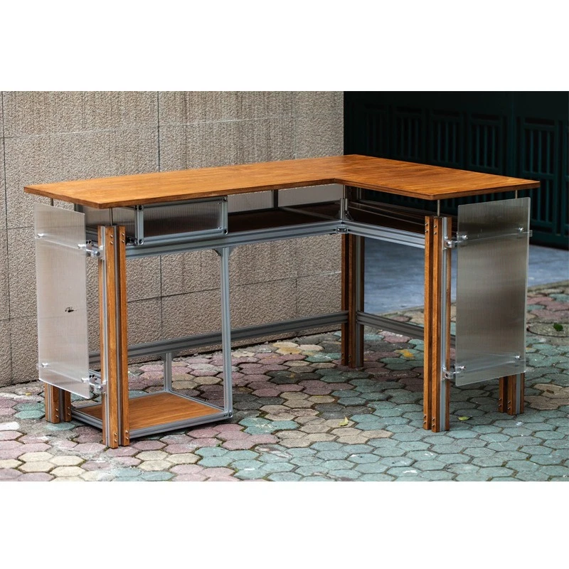 

L-shaped marine plate acrylic desk computer desk, household writing desk