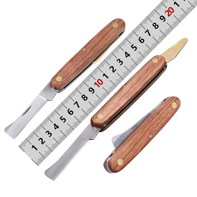 Imagem -02 - Ferramentas de Enxerto Faca de Poda de Enxerto Dobrável Jardim Profissional Cortador de Enxerto de Madeira de Aço Inoxidável Handle Knife Tool
