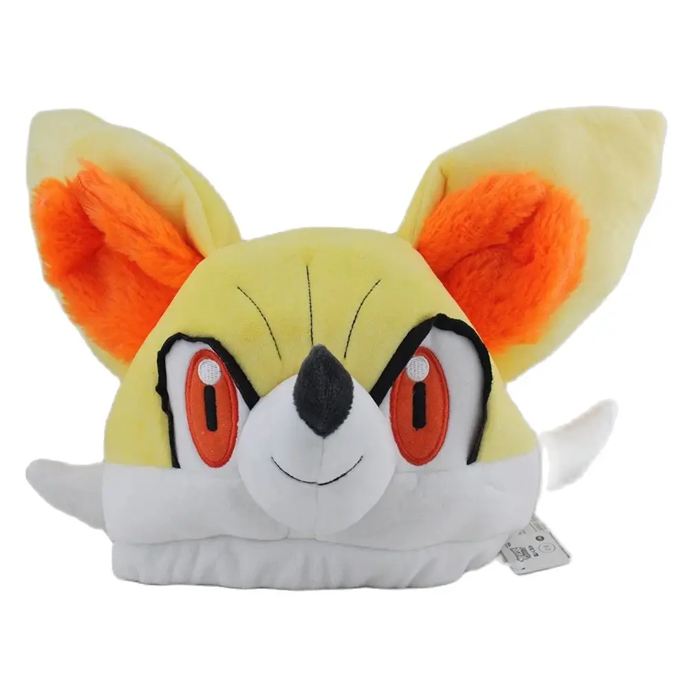 Pokemon Fennekin Fire Fox Cosplay Hat , Nintendo Switch Game Cap Cartoon Movie Character Plush Toy Caps Stuffed Hats