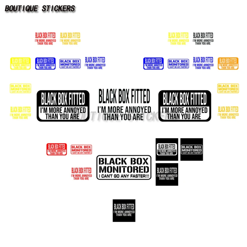 

Exquisite black box with interesting car stickers, young drivers, bumpers, windows, waterproof vinyl stickers