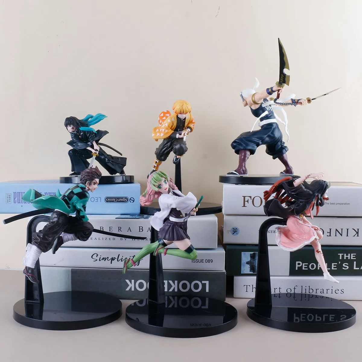 شخصيات أنيمي شيطان القاتل البلاستيكية Nezuko Tanjirou Zenitsu Mitsuri Tengen التماثيل لعبة Kimetsu No Yaiba نموذج المرآب أطقم الحلي #3