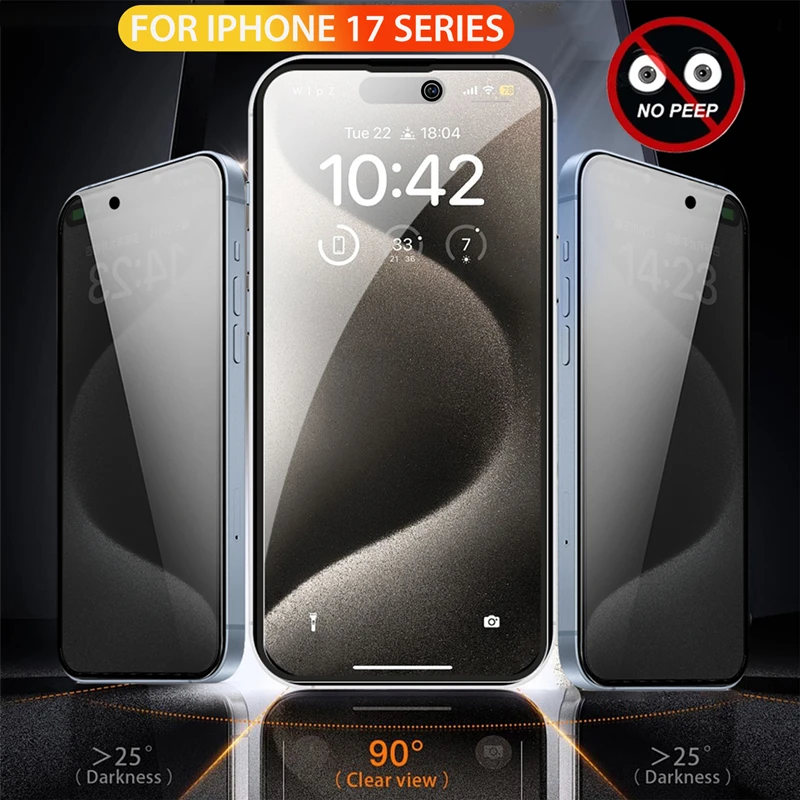 Vidrio templado Premium sin polvo para iPhone 17 Air 16 Pro max Plus Protector de pantalla de fácil instalación para película iphone17 iPhone16