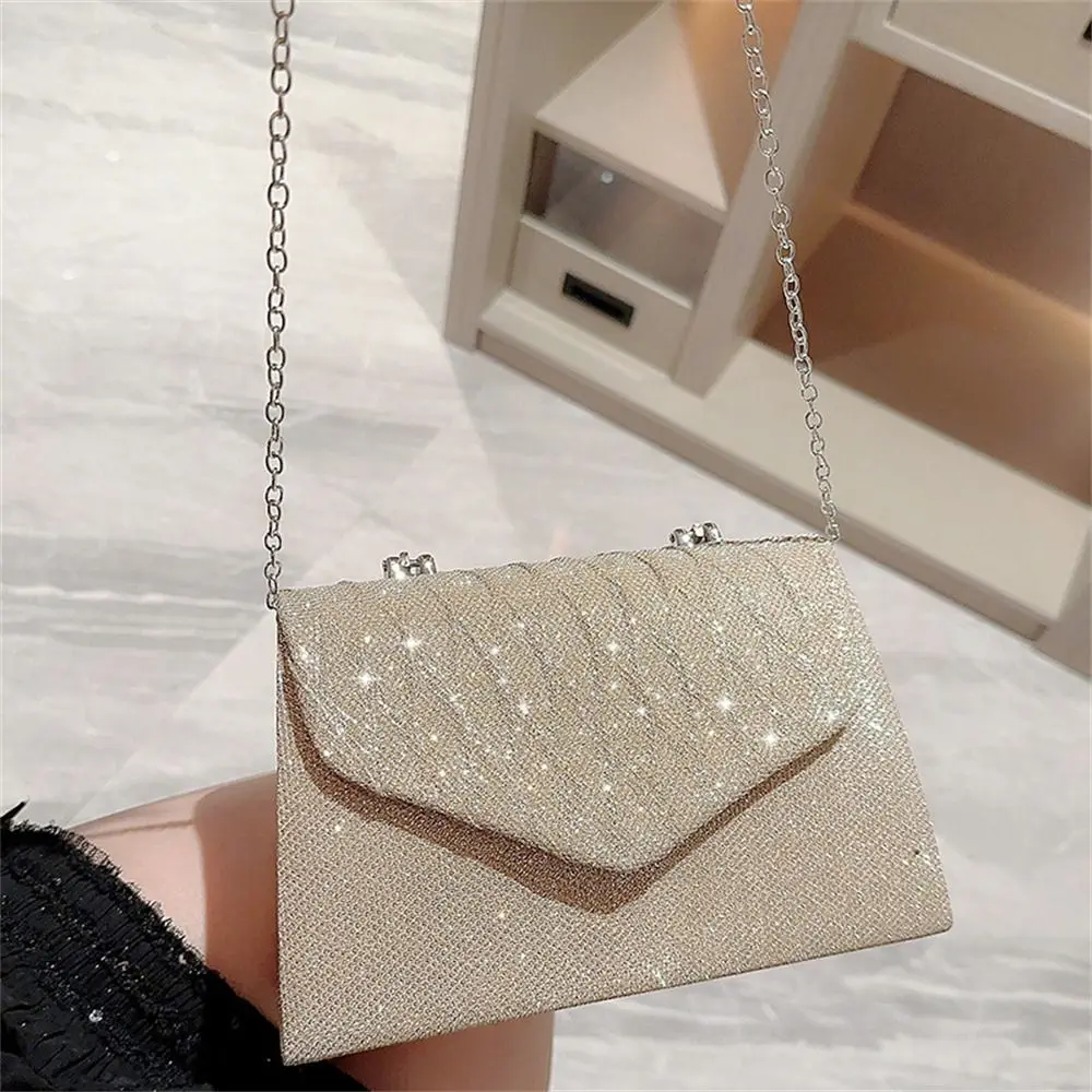 Glitter Evening Bag Women Elegant Fashion Banquet Clutch Chain Shoulder Bags Luxury Purse Female Wedding Party Handbags