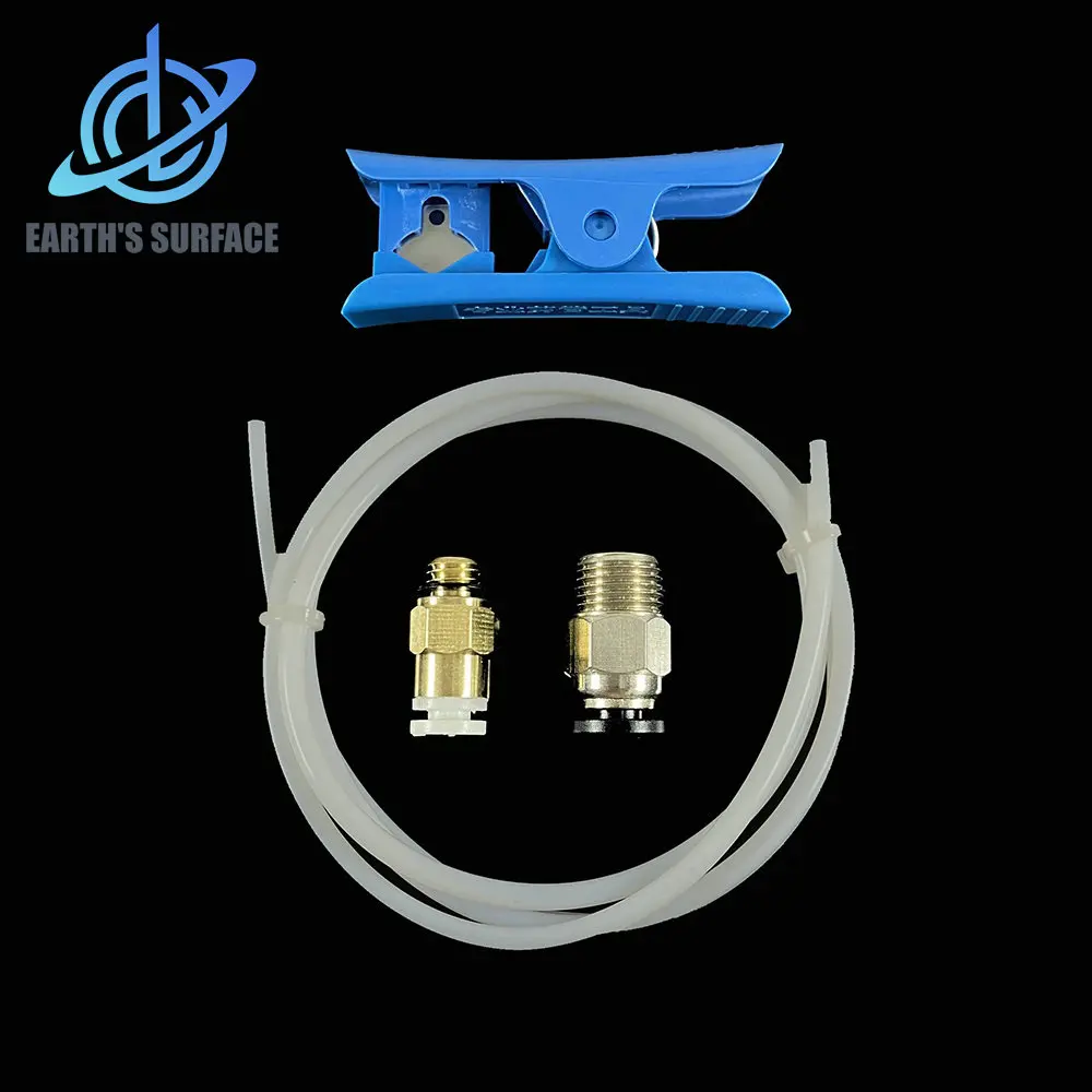 DB-3D Printer Accessories PTFE Tube + PC4-01 Pneumatic Joint + KJH04-M6 Pneumatic Joint + Pipe Cutter, PTFE Pipe Tool Kit