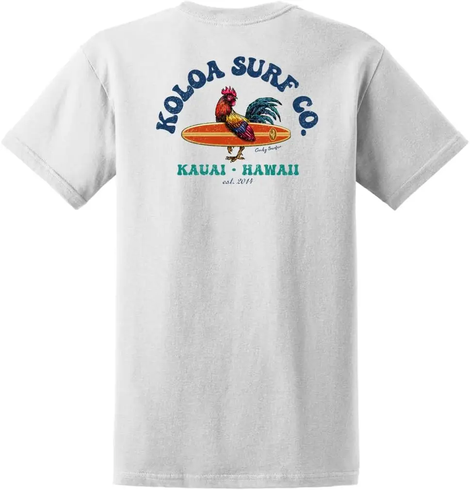Koloa Surf Mens ol' Koloa Logo Heavyweight Cotton T-Shirt in Reg Big and Tall