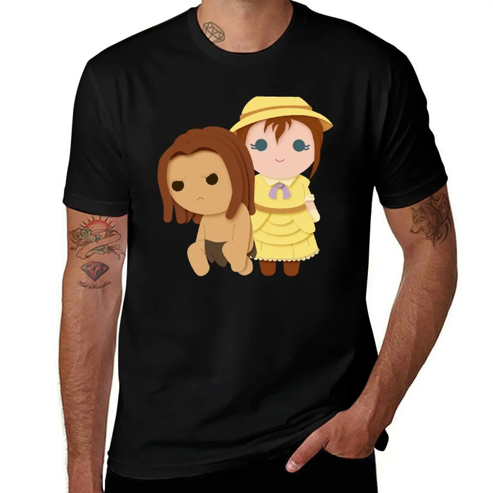 Chubby Tarzan and Jane T-Shirt Basic Lightweight Short Sleeve Tee T-Shirt