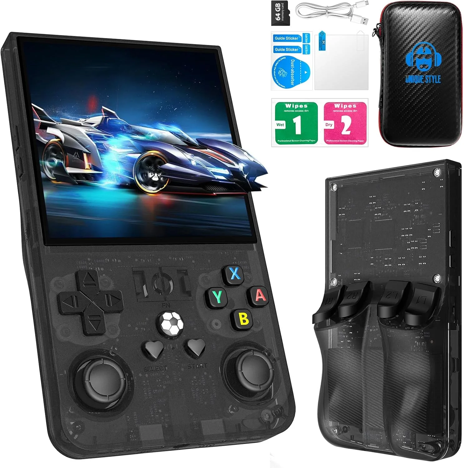 

Open Source R36Max 4 Inch IPS Screen Retro Handheld Video Game Console Linux System Portable Pocket Game Player RK3326 Chip