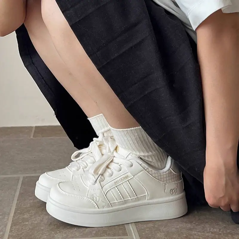 

Casual Breathable Women's Sporty Thick Bottom Platform Sneakers Pink Small Audience Design Low Cut Canvas Shoes round Toe