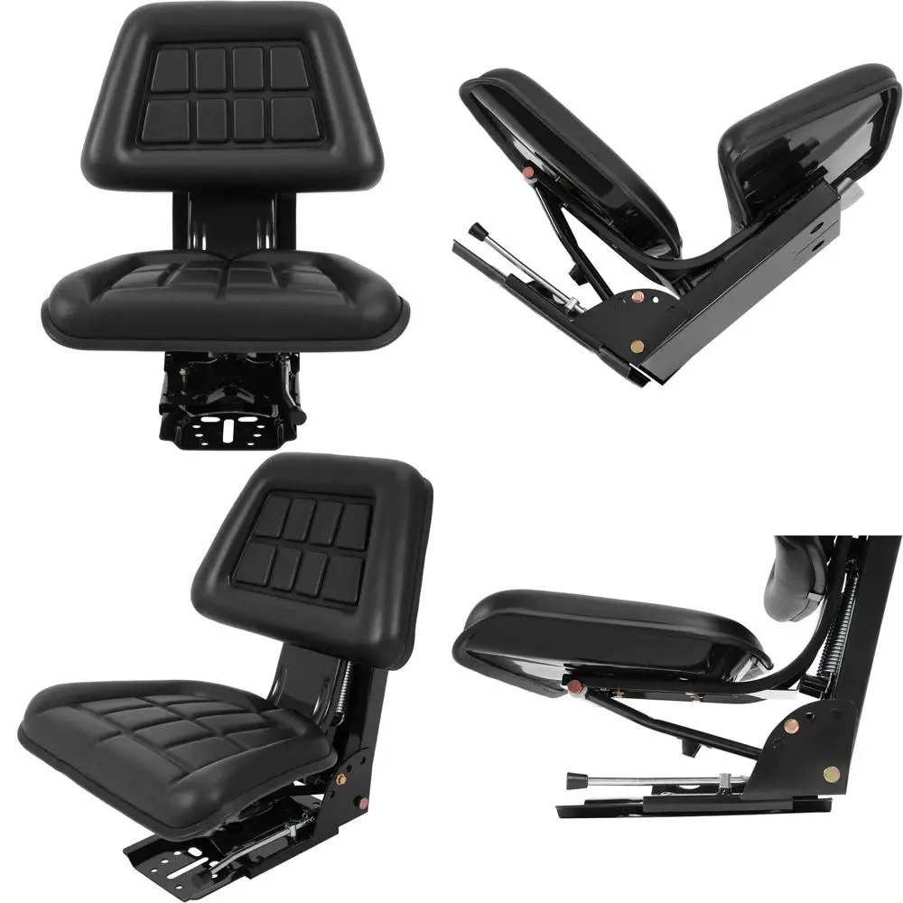 

Adjustable Suspension Seat for Tractors, Compatible with Universal Models, Steel and Plastic Construction