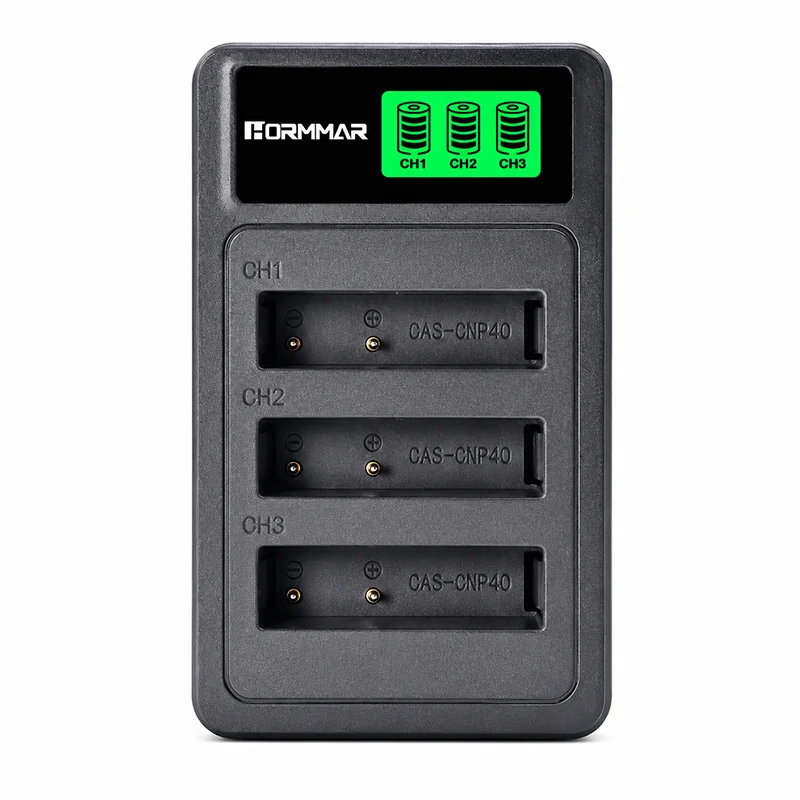 Cargador de batería compatible con cámaras Casio CNP40 CNP-40 CANP-40 NP-40 EX-FC100 FC160 FC150 Z400 Z100 Z1000 Z1050 Z1080 Z1200 Z650