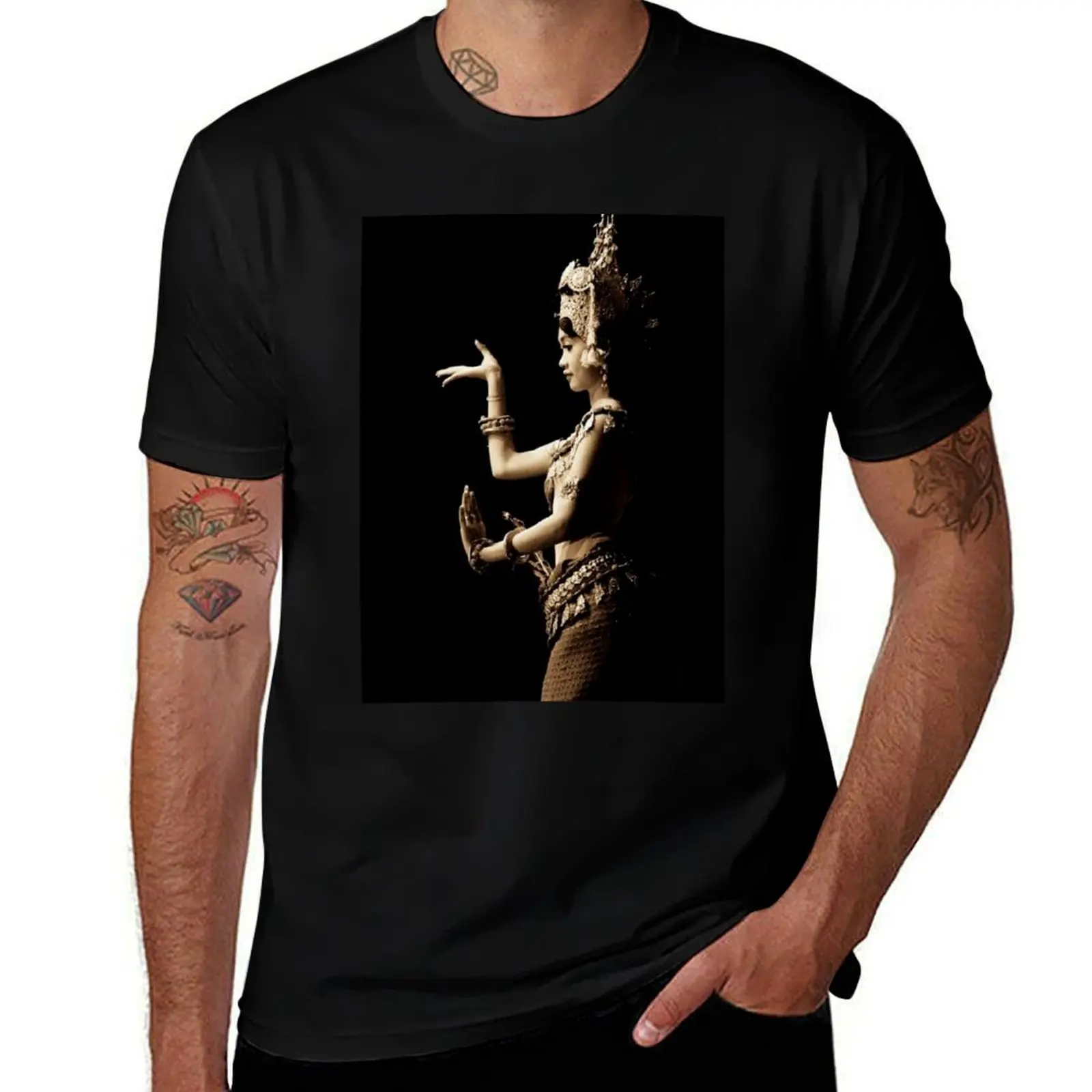 

man shirts for T-Shirt shirt graphic men man mens shirts Khmer Cambodian Dancer Aspara - t t - 02 for t T-Shirt