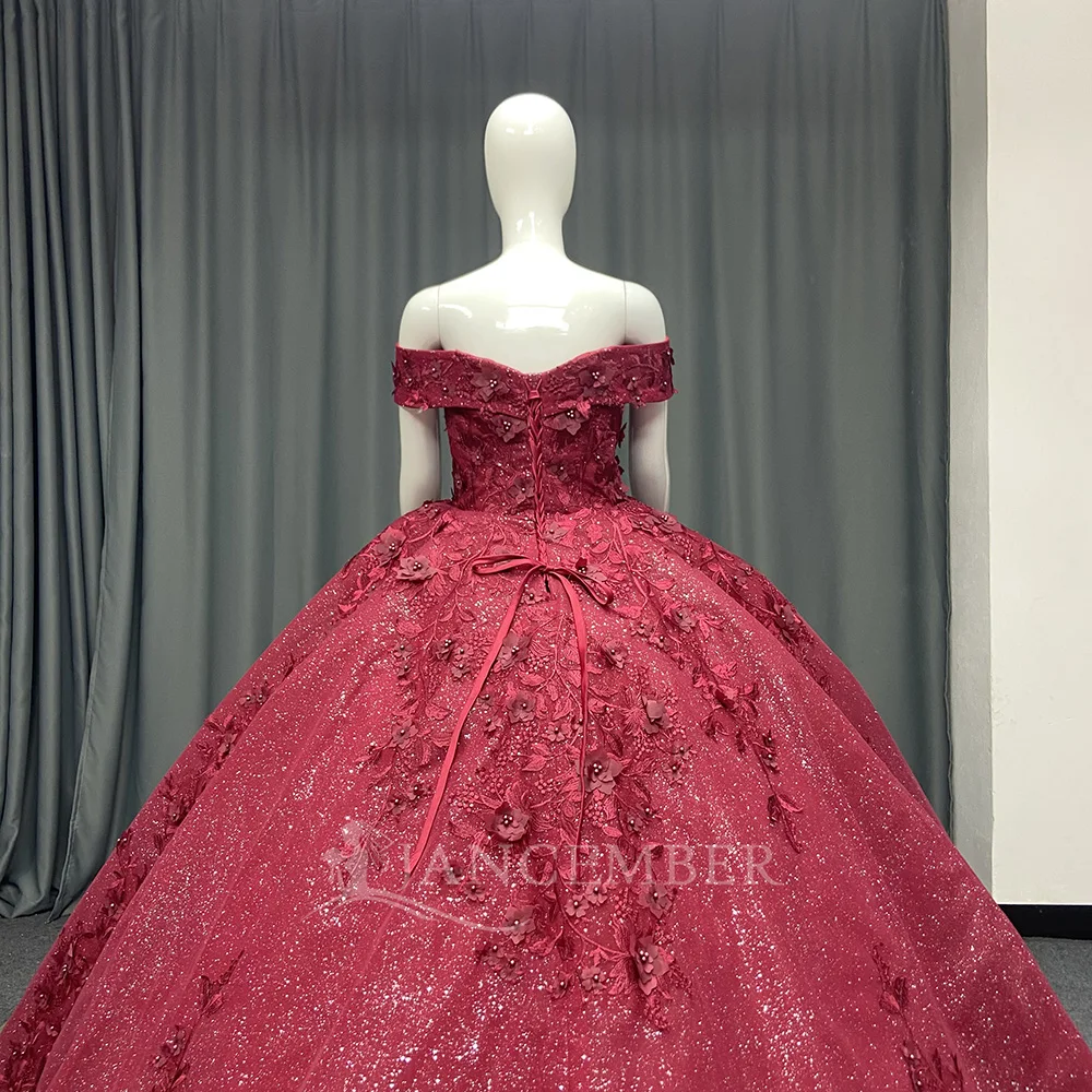 Красное платье Quinceanera с румянами, бальное платье, аппликации, бисер, индивидуальный корсет в форме сердца, сладкий 16, 15, Vestidos de 15 quinceañera
