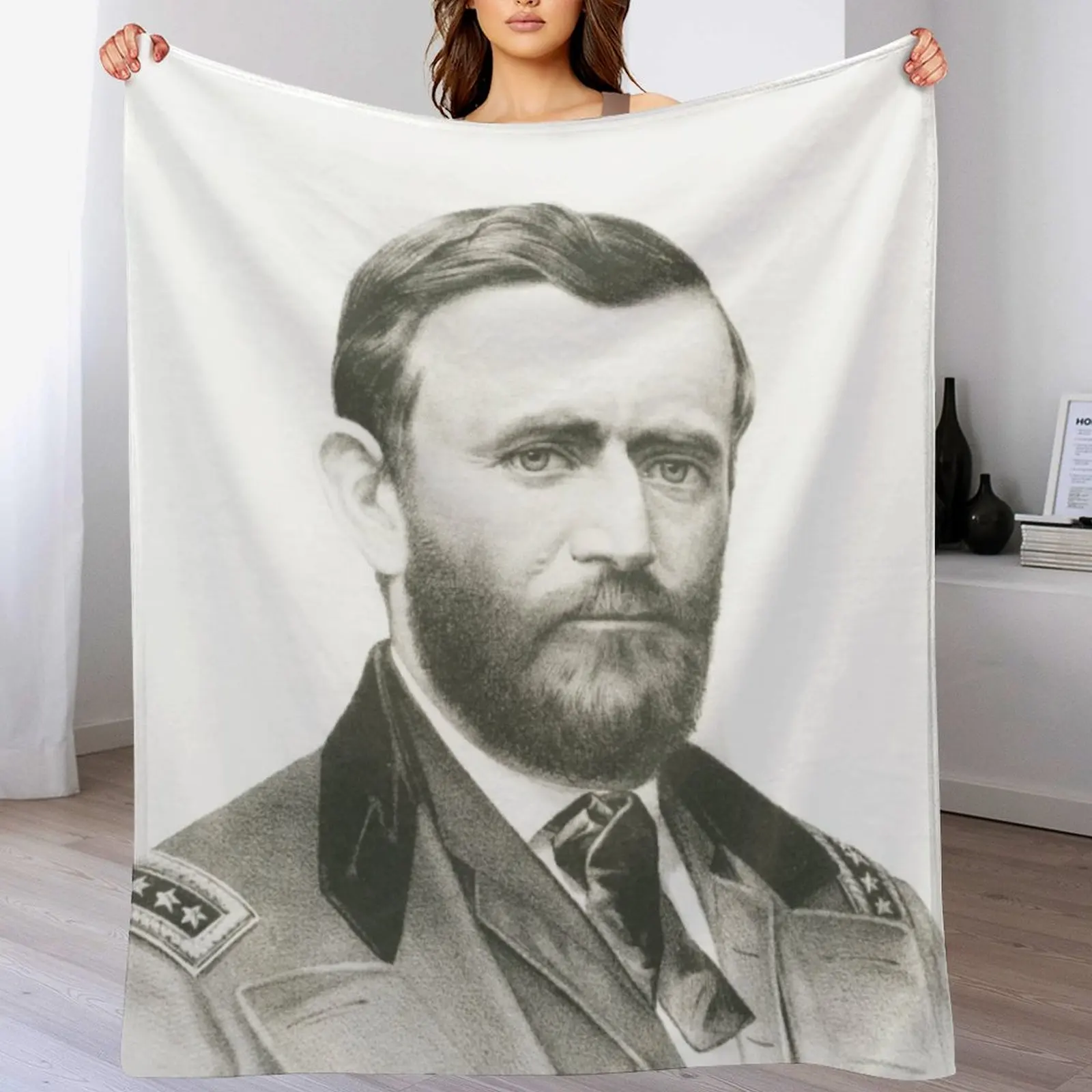 Ulysses S. Grant Throw Blanket Sofa valentine gift ideas Personalized Gift Softest Blankets