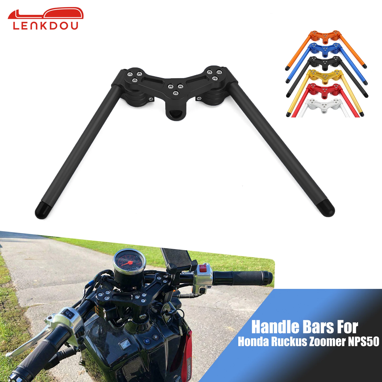 

Adjustable Handlebar Handle Bars For Honda Ruckus Zoomer NPS50 AF58 GY6 Scooter Motorcycle Accessories CNC Aluminum Black Silver