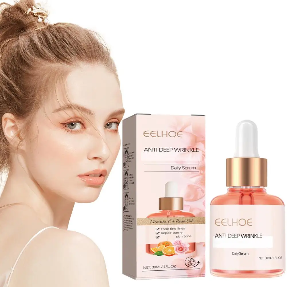 

Deep Repairs VC Rose Oil Face Anti-Aging Care Treatment Lines Reduce Dry Skin Daily Tightens Fine Brightens Wrinkles Serum F4G3
