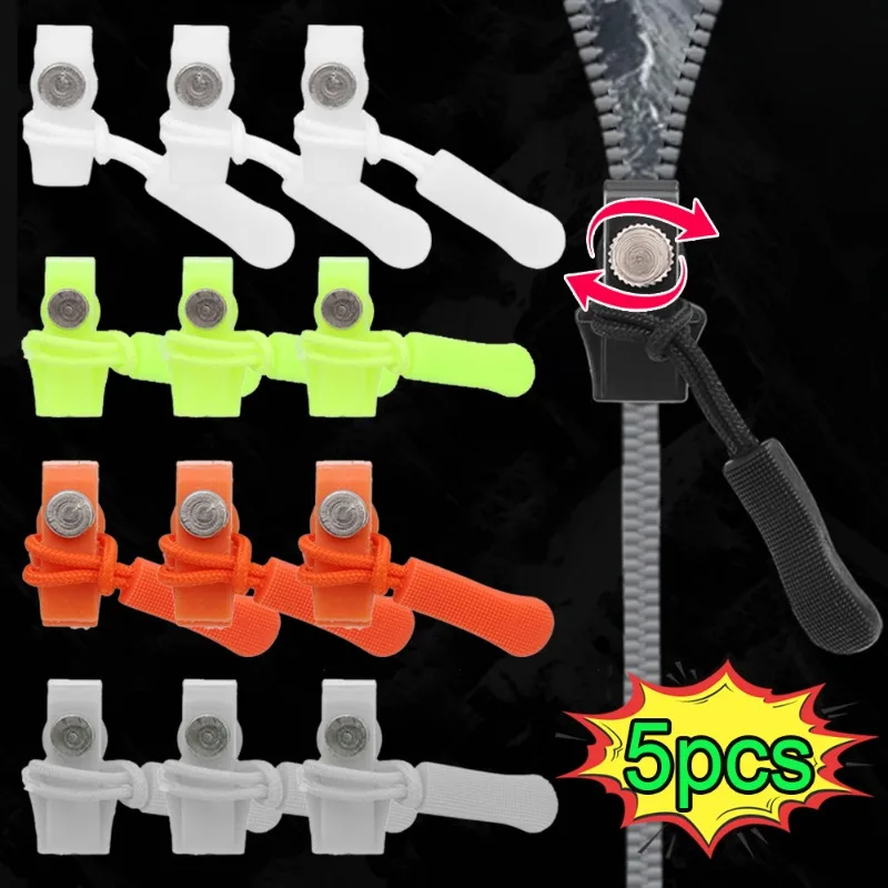 5 adet evrensel anında tamir kiti DIY yedek kolu kilitleri ayrılabilir Metal fermuar kaymak çektirme ayrılabilir giyim bagaj