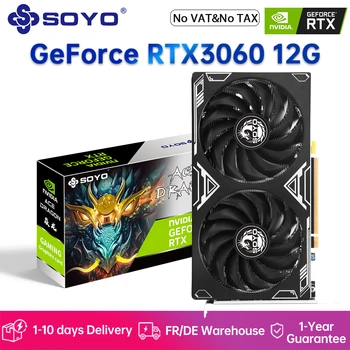 Tarjeta gráfica SOYO Original NVIDIA RTX3060 12G, memoria GDDR6, 192 bits, PCIE4.0x16, tarjeta de vídeo para juegos, accesorios para ordenador de escritorio 1