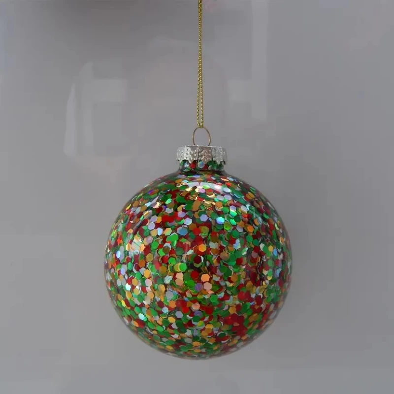 

Free Shipping 8pcs/pack Different Diameter Color Series Handmade Glass Globe Ornament Christmas Day Tree Decoration Hanging Ball