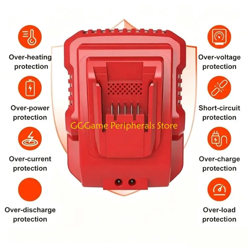 U55B Corded Battery Chargers for Ozito 18V Lithium Packs, AC100-240 V Input, EU Plugs