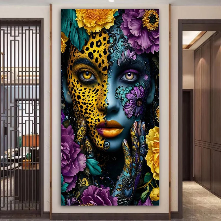 

Fullcang Фэнтезийная женщина Цветок Diy Алмазная картина Фея Элегантная богиня Полная мозаика Вышивка Картина Размер 100x200 см