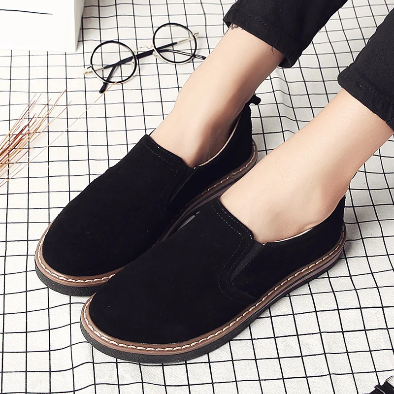 Spring Women's Vulcanized Shoes Slip on Flat Shoes for Women 2023 Fashion Female British Style Casual Loafers