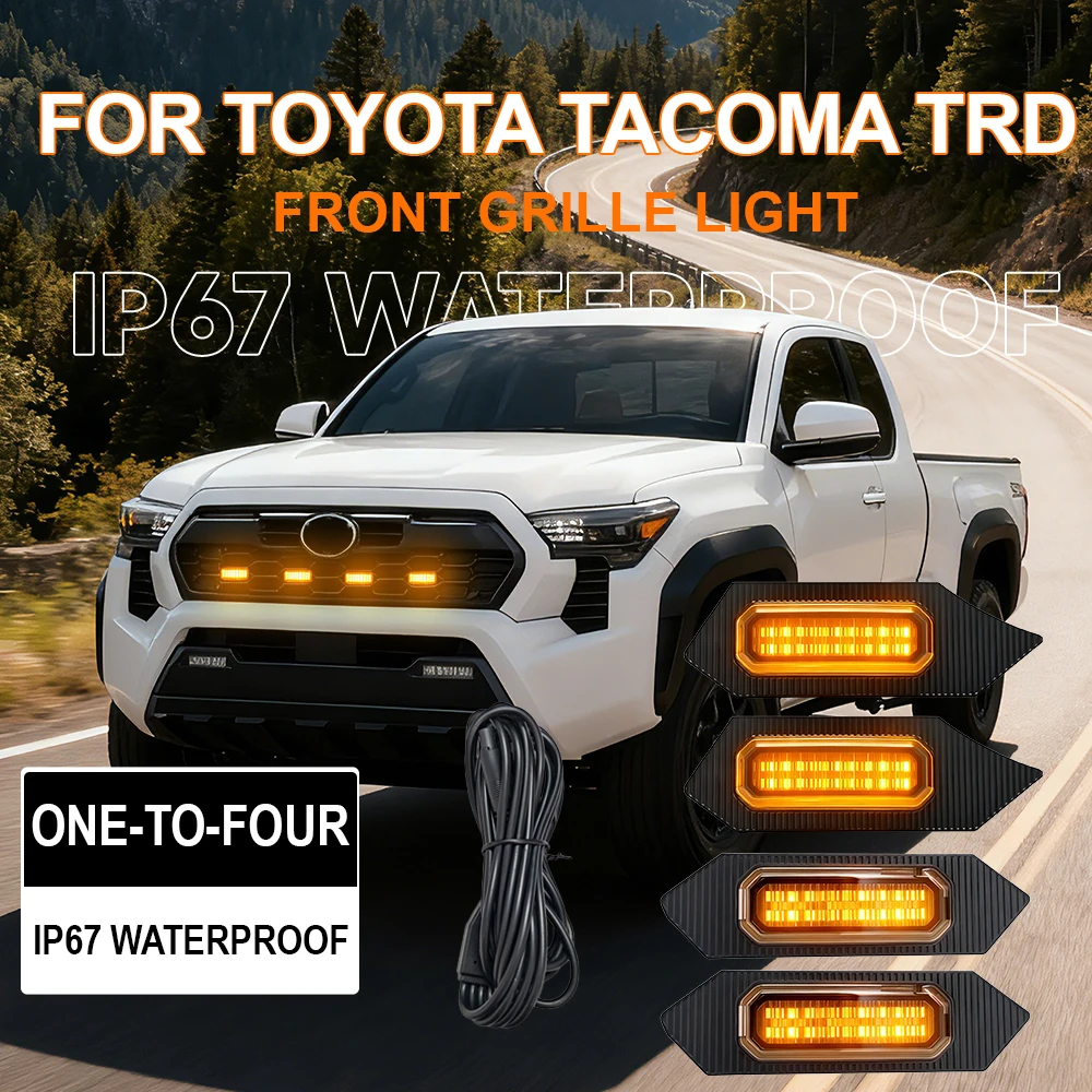 

LED Front Grille Light FOR TOYOTA TRD Car Daytime Running Light Wheel Eyebrow Lamp For Pickup Offroad 12V