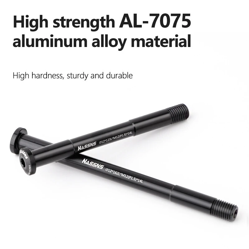 HASSNS MTB Steckachse 15x100 15x110 12x142 12x100 12x148 Straße Fahrrad Aluminium Legierung Barrel Welle Stange 12mm 15mm Nabe Gabel Welle – Detail 12