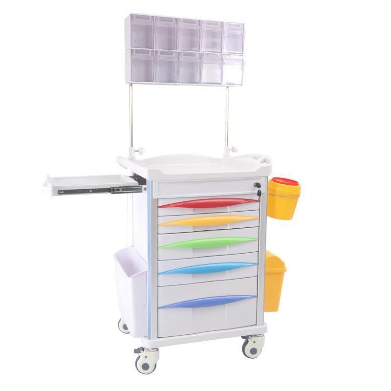 Nurse Station Medical Abs Hospital Cart Ma Shi Medicine Cart Injection Anesthesia Cart Hospital Infusion Trolley Instrument