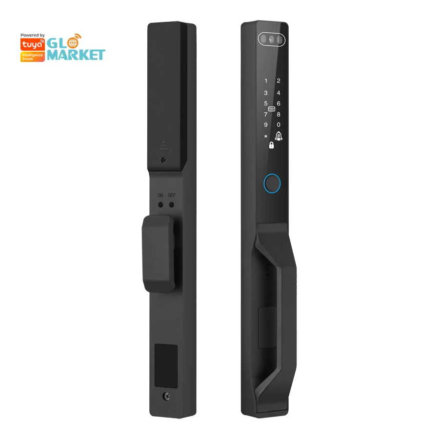 

Glomarket 3d Face Recognition Biometric Fingerprint Smart Door Lock Tuya Wifi Slim Digital Locks
