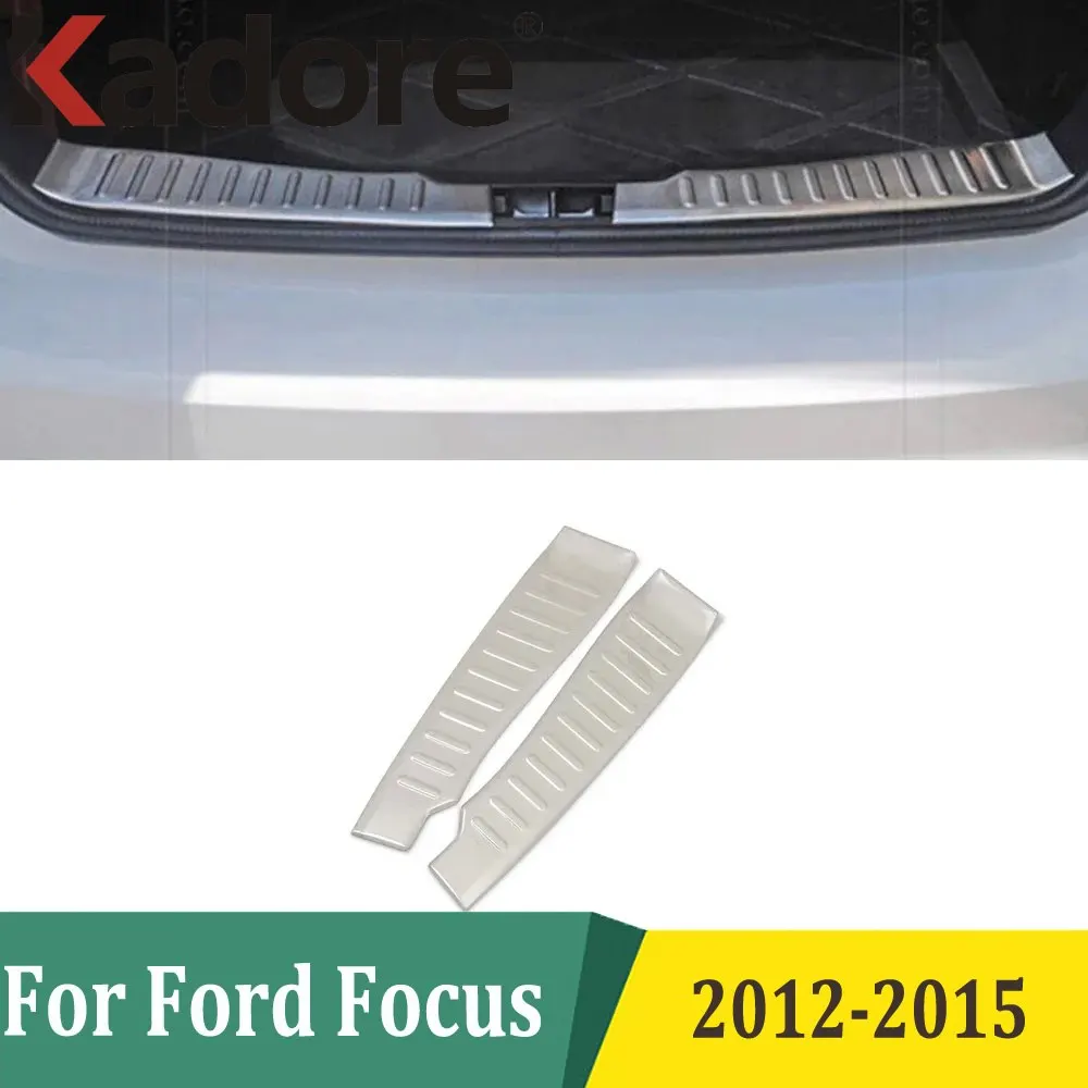

For Ford Focus 2012 2013 2014 2015 Hatchback Stainless Steel Inner Rear Bumper Protector Sill Car Trunk Guard Plate Cover